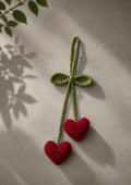 Heart Vine Crochet Bag Charm