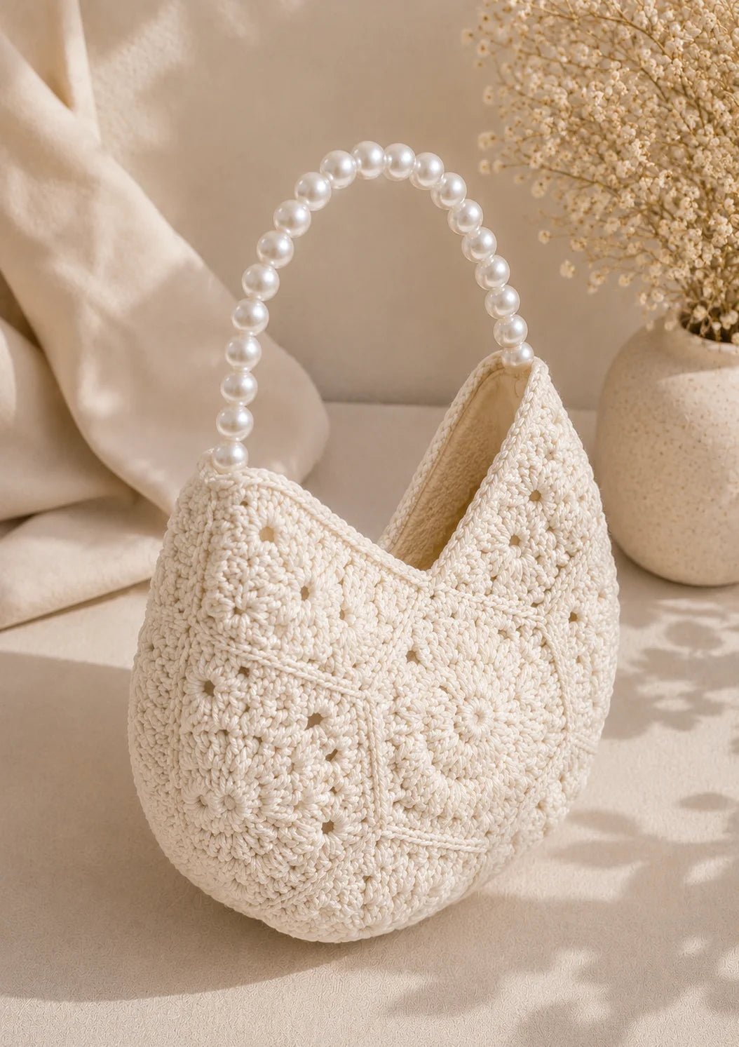 Luna Pearl Crochet Bag