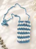 White & Cool Blue Cross Bag