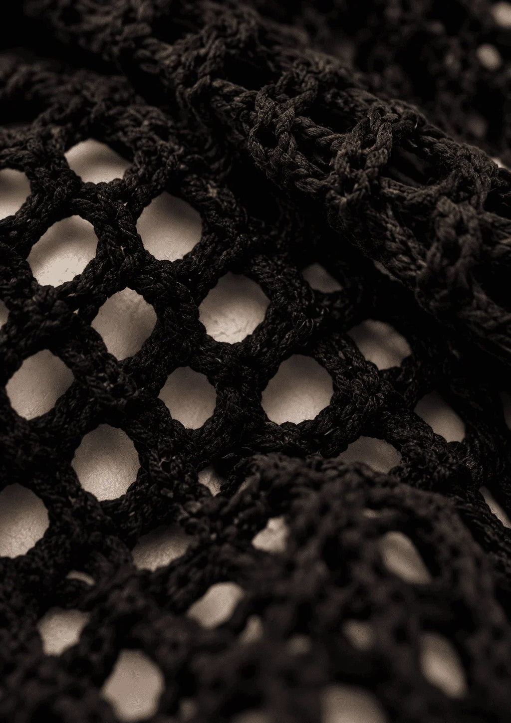 Noir Mesh Crochet Top