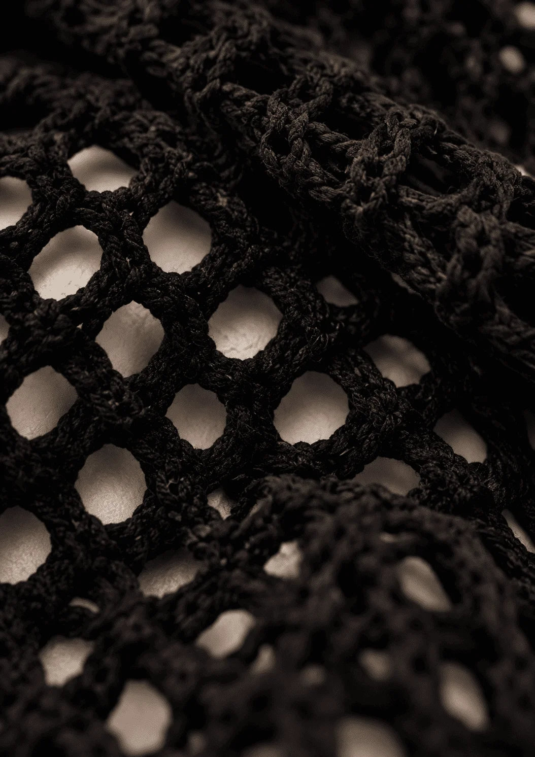 Noir Mesh Crochet Top