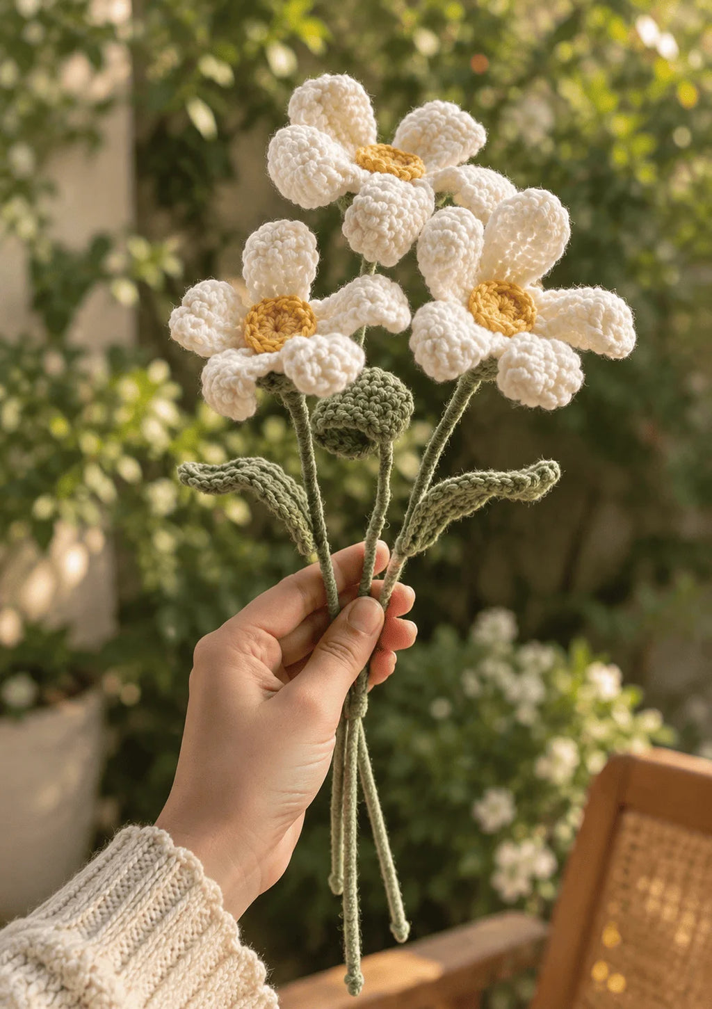 Meadow Daisy Crochet Flower