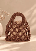 Mocha knot crochet bag