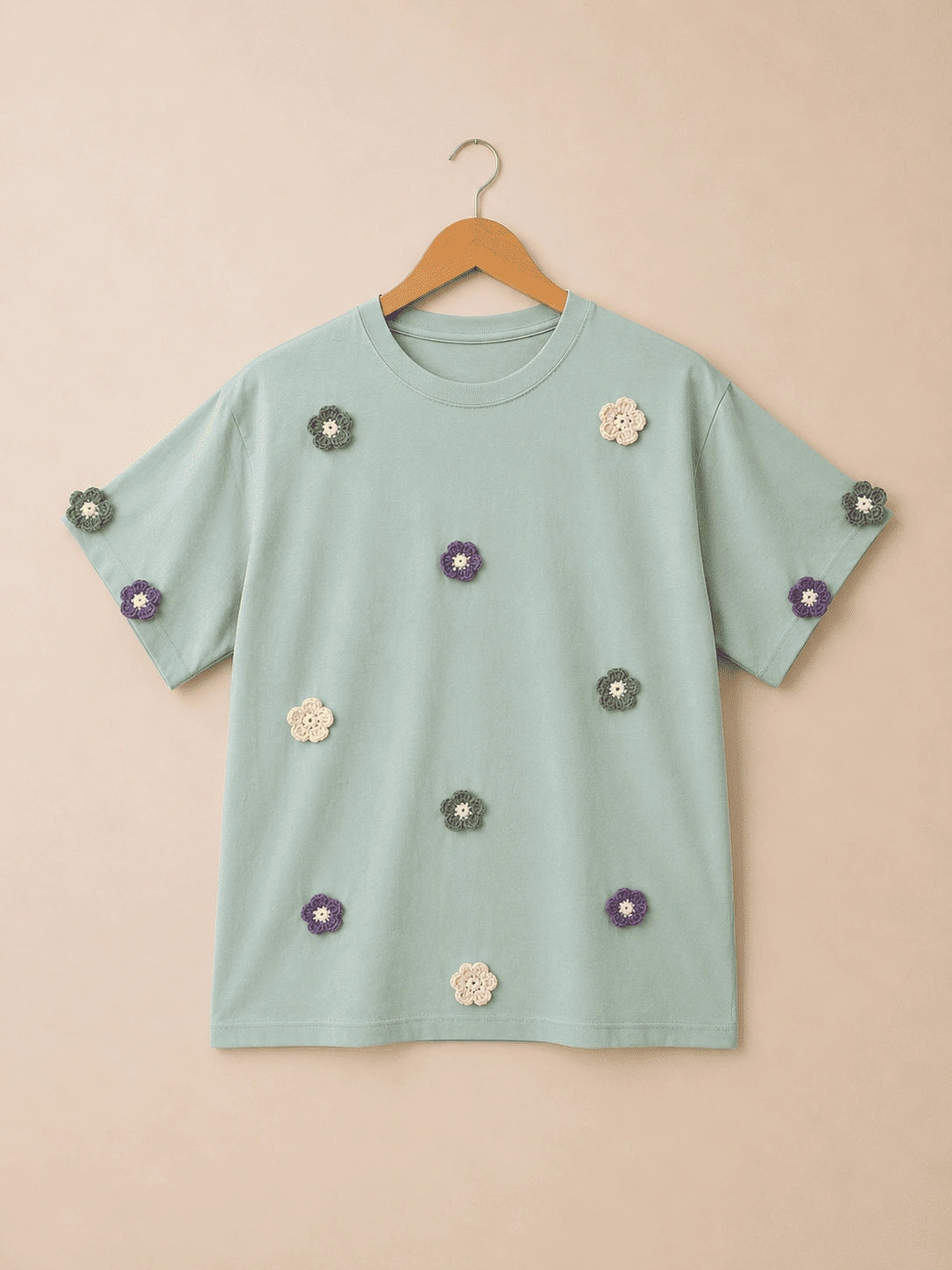 Multi Bloom Crochet T-shirt