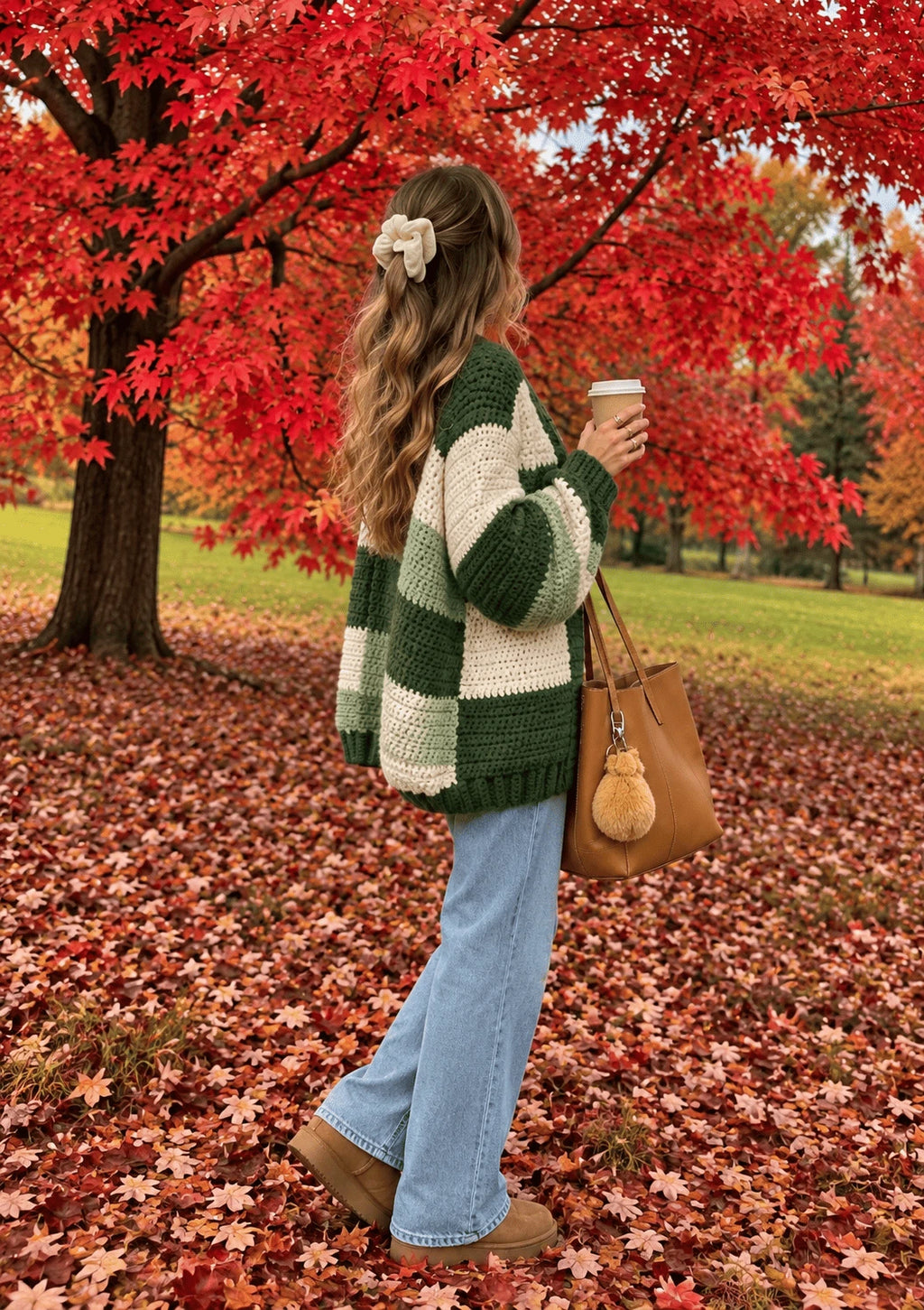 Forest Block Cardigan