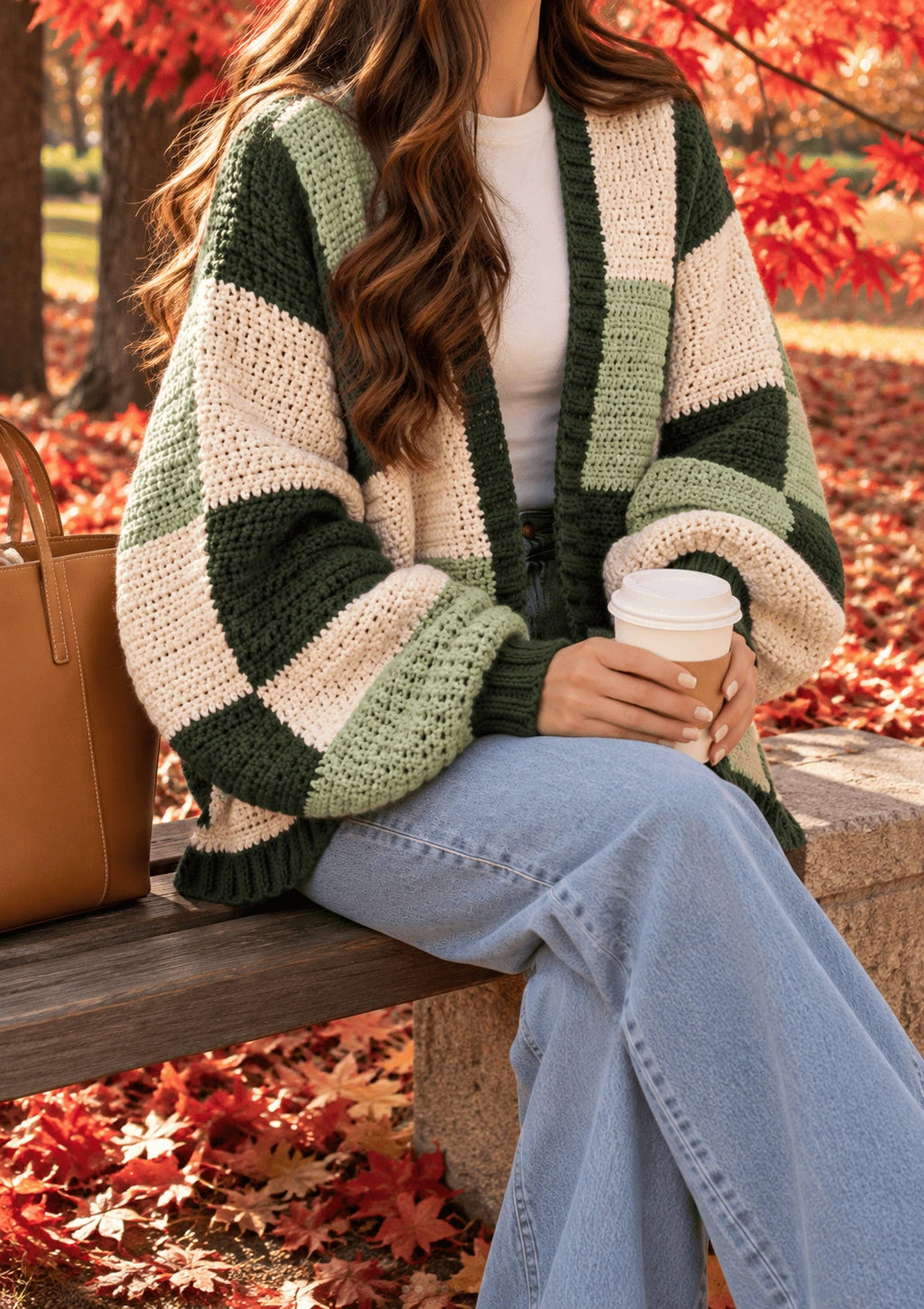Forest Block Cardigan