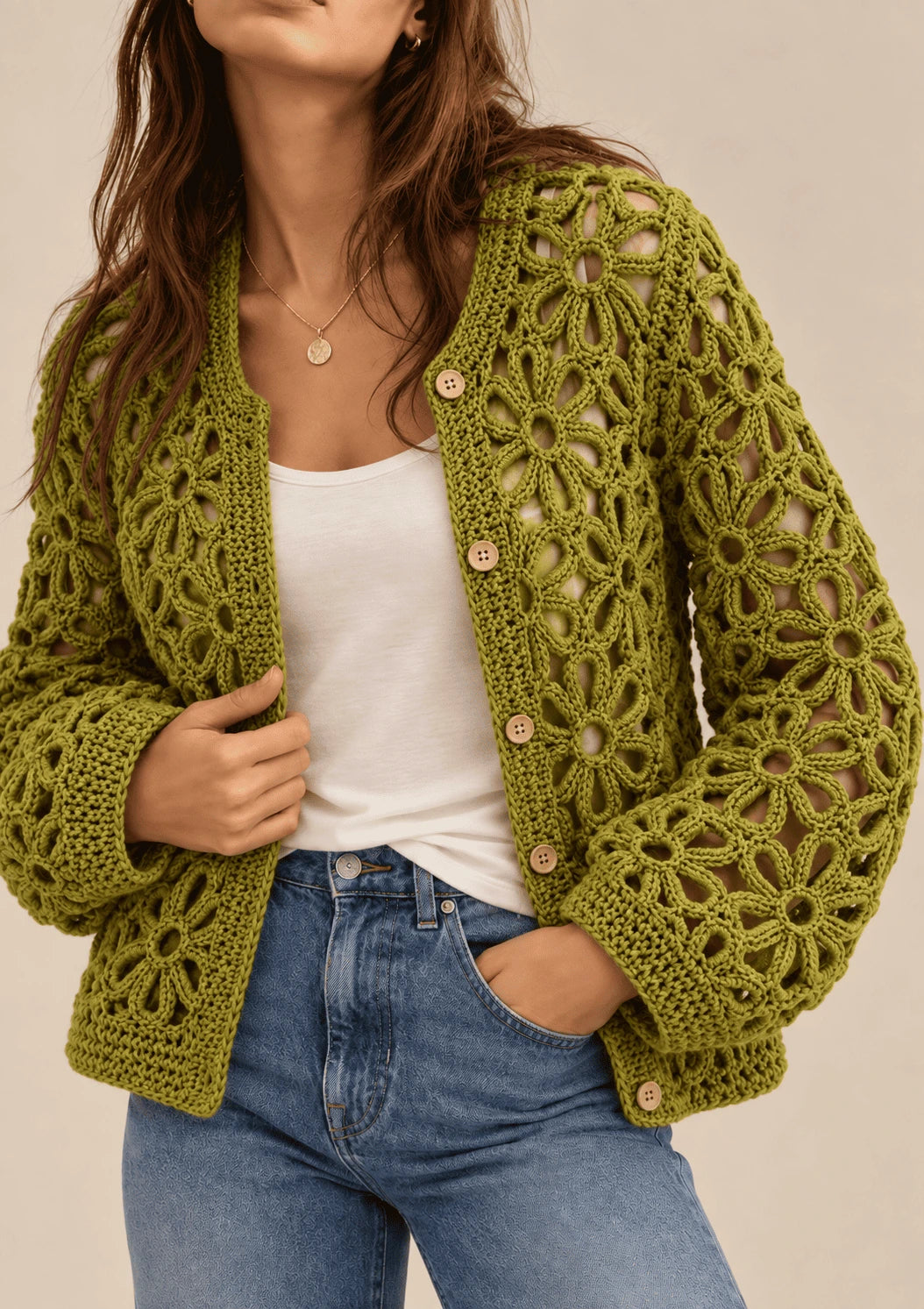 Sage Fleur Cardigan