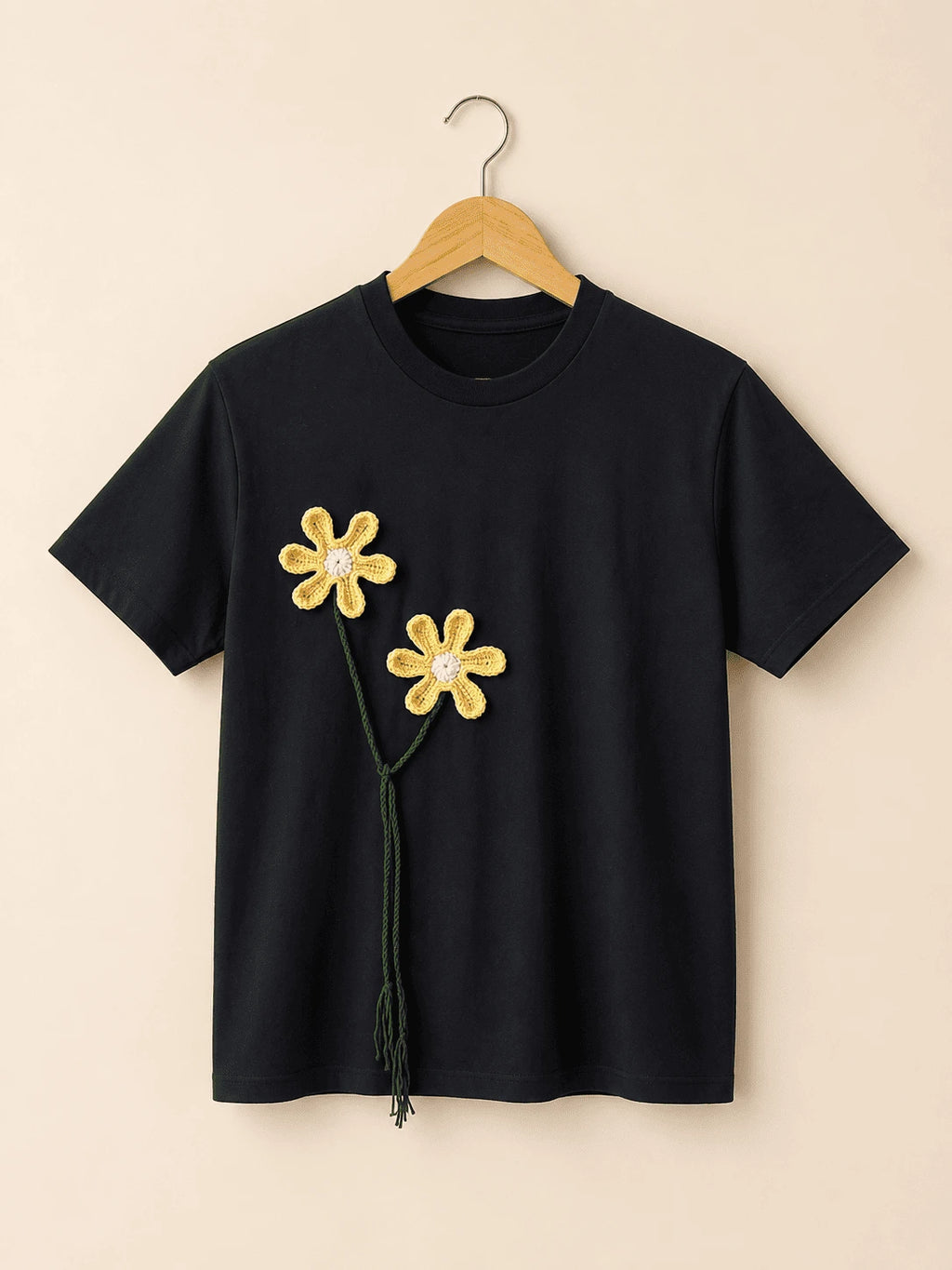 Daisy Floral Crochet T-shirt
