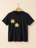 Daisy Floral Crochet T-shirt