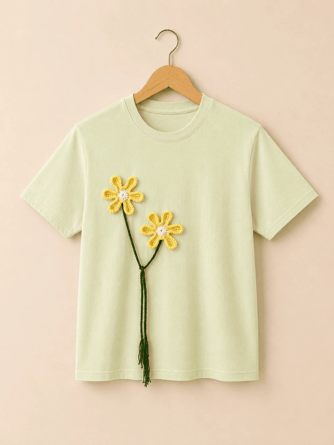 Daisy Floral Crochet T-shirt