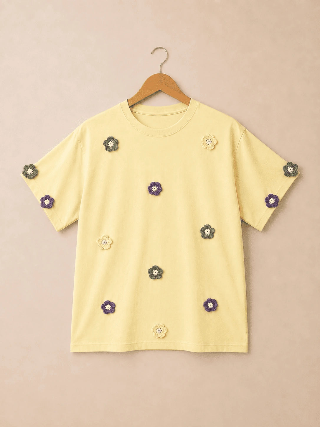 Multi Bloom Crochet T-shirt