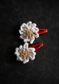 Red & White Hair Pins
