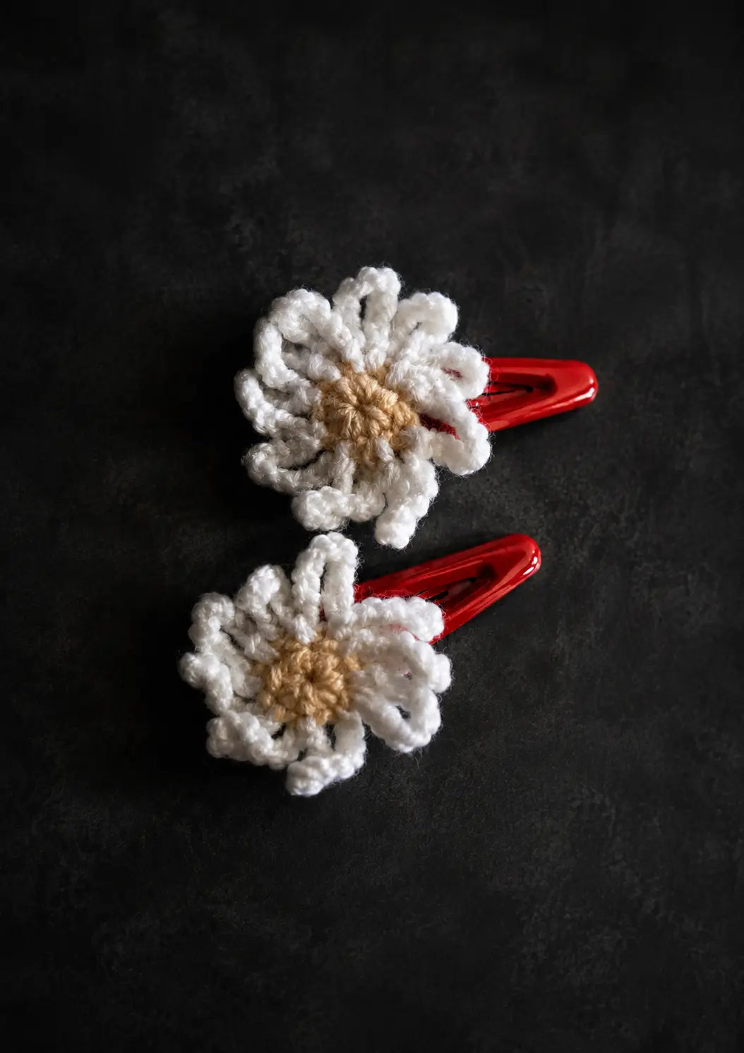 Red & White Hair Pins