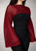 Maroon Premium Crochet Shrug