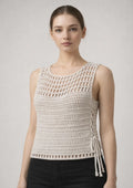 Beige Crochet Premium Top